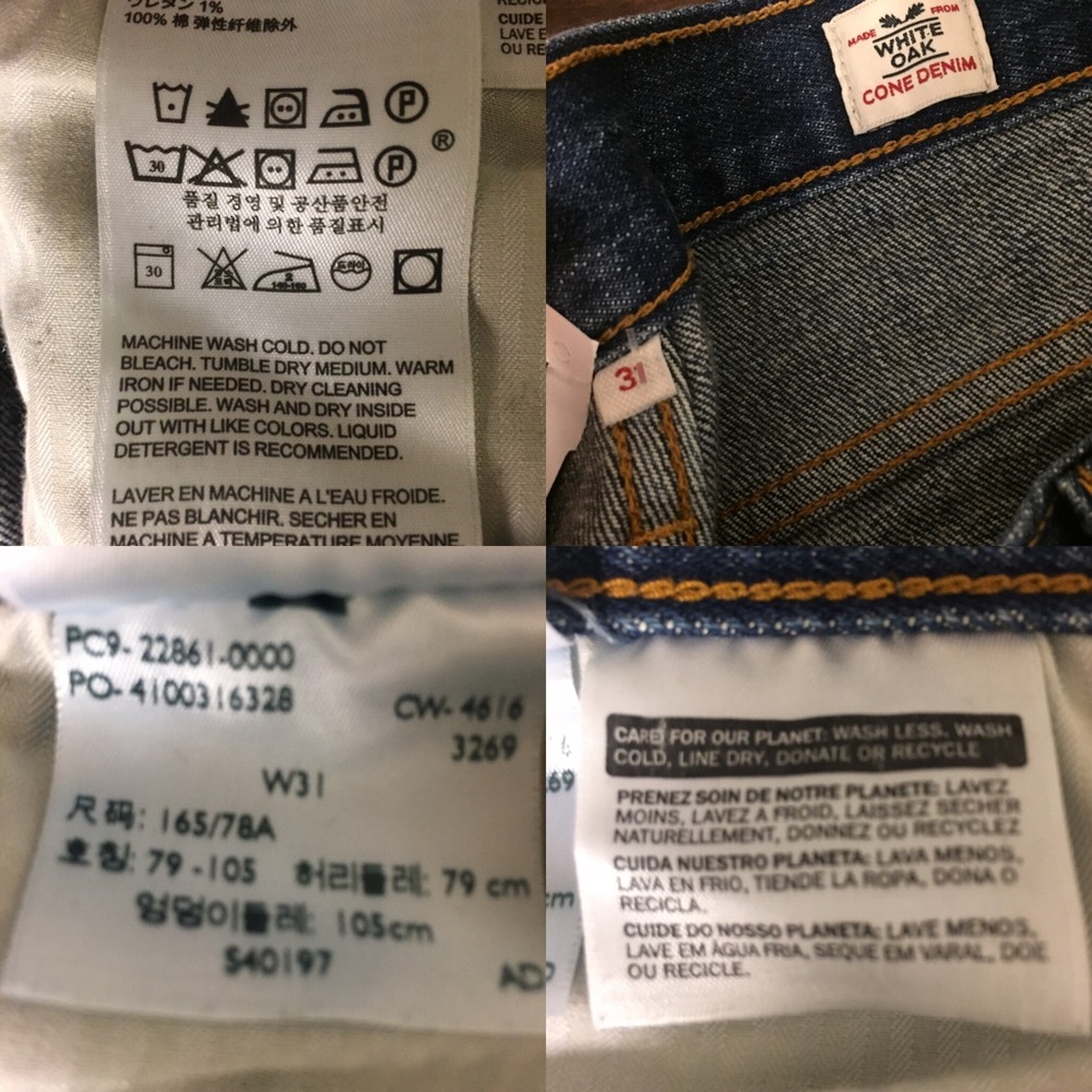 LEVI’s Wedgie Icon White Oak Cone Denim Jeans 31 - Picture 8 of 8